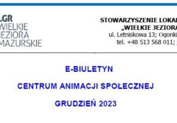 E-BIULETYN CENTRUM ANIMACJI SPOŁECZNEJ GRUDZIEŃ 2023